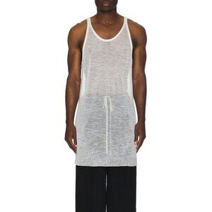 Rick Owens Sheer Tank in Milk Knit